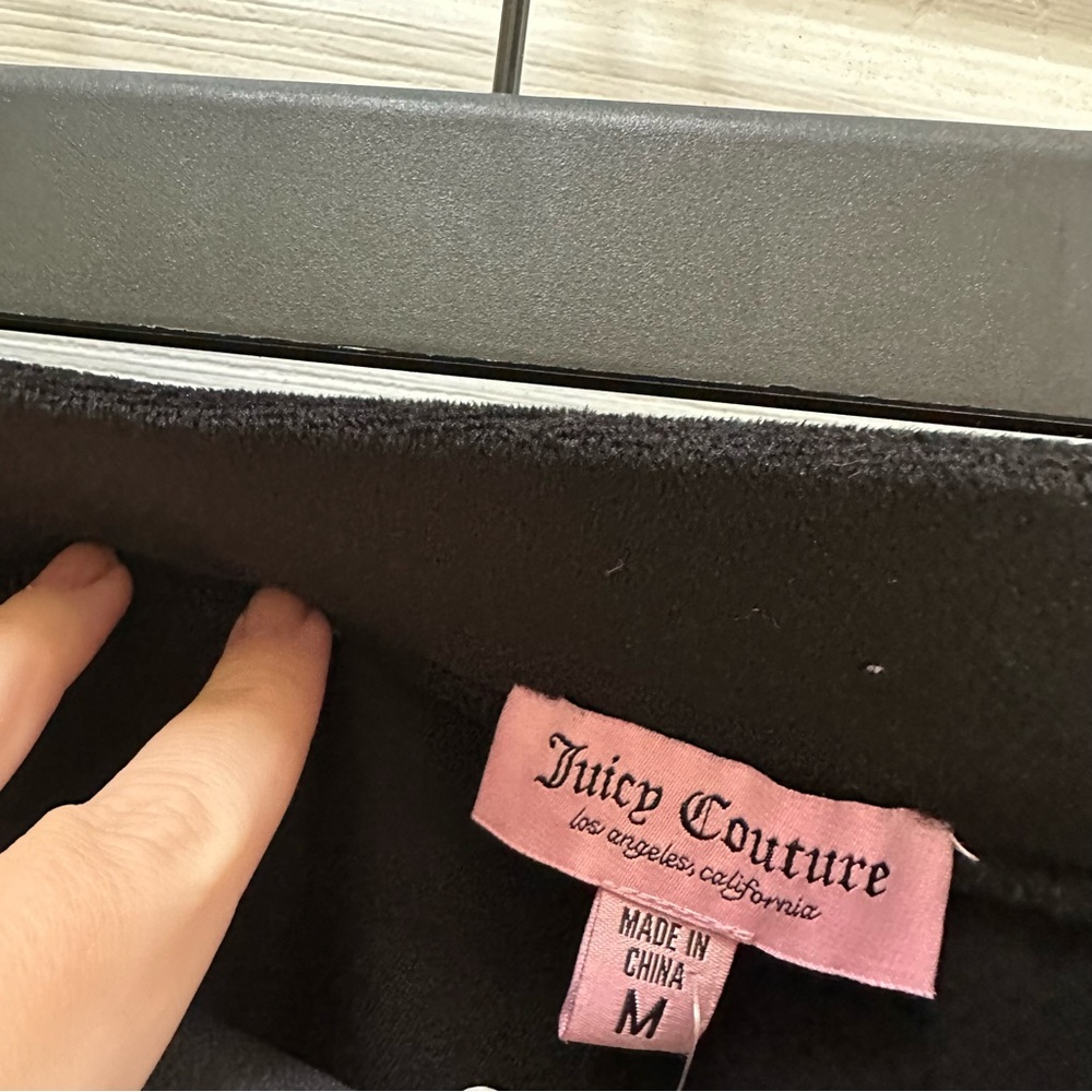 JUICY COUTURE OG Big Bling Velour Track Pants velvet m medium sweatpants - Picture 4 of 5